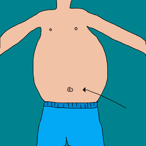 Belly Button drawing by krissywissy