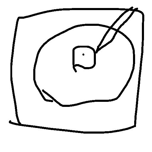 Record drawing by sand-cool-blade