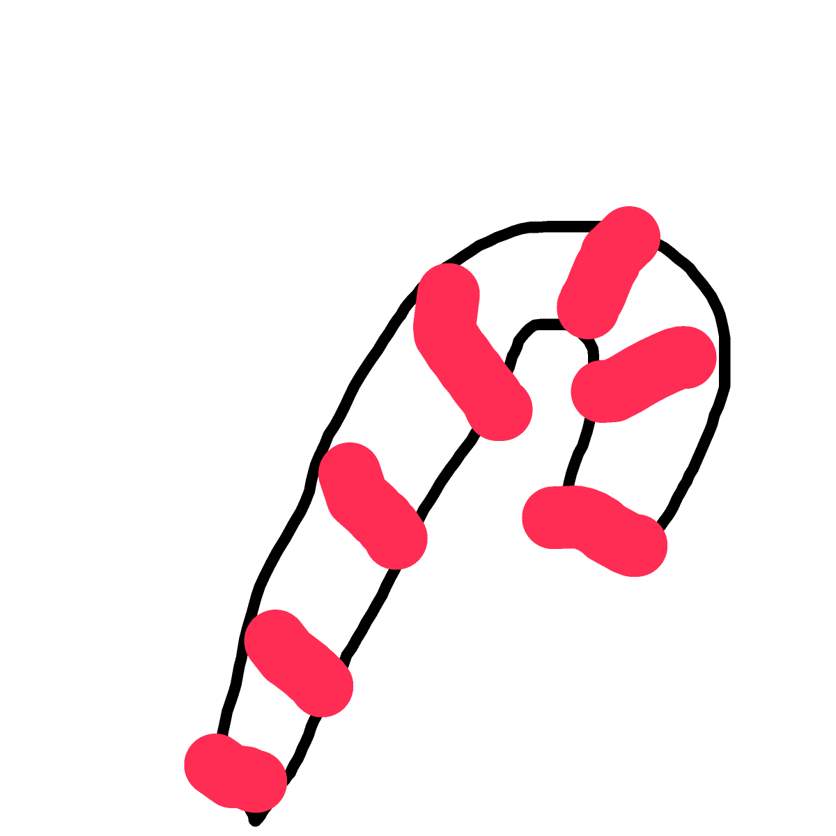 Candy Cane drawing by wombat