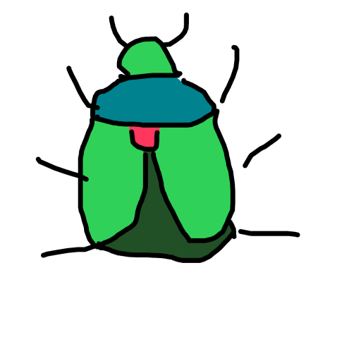 Beetle drawing by tittychakras