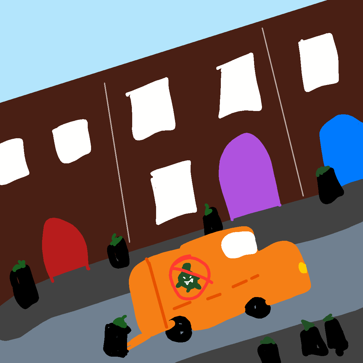 Garbage Truck drawing by conn0rr