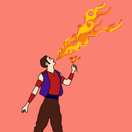 Fire Eater drawing by monthra