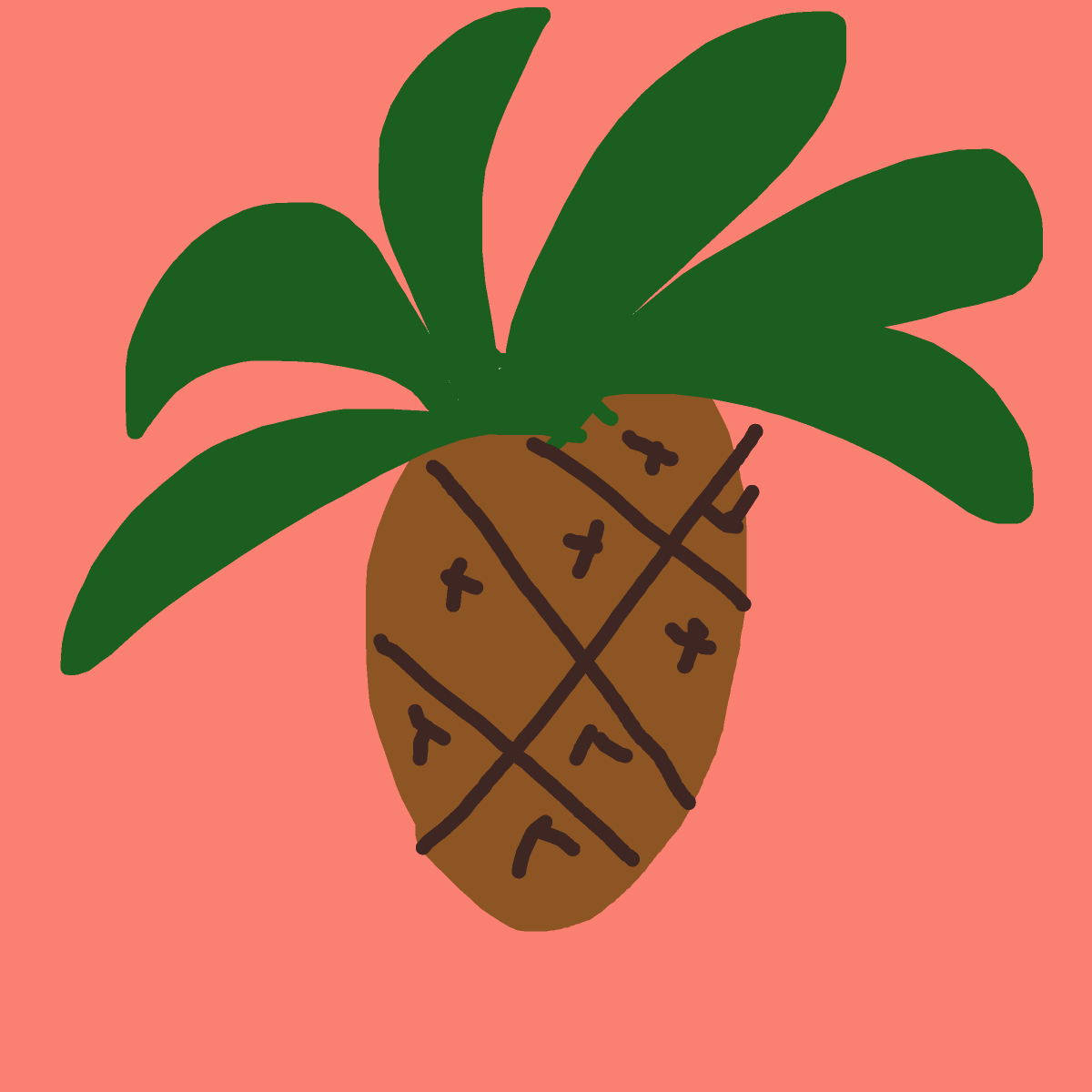 Pineapple drawing by vivid-color-style