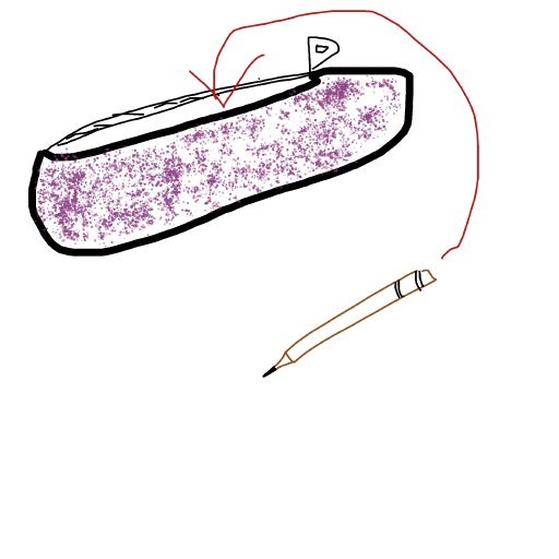 Pencil Case drawing by vale