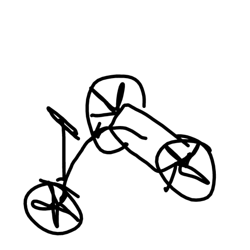 Tricycle drawing by Guardianoflives