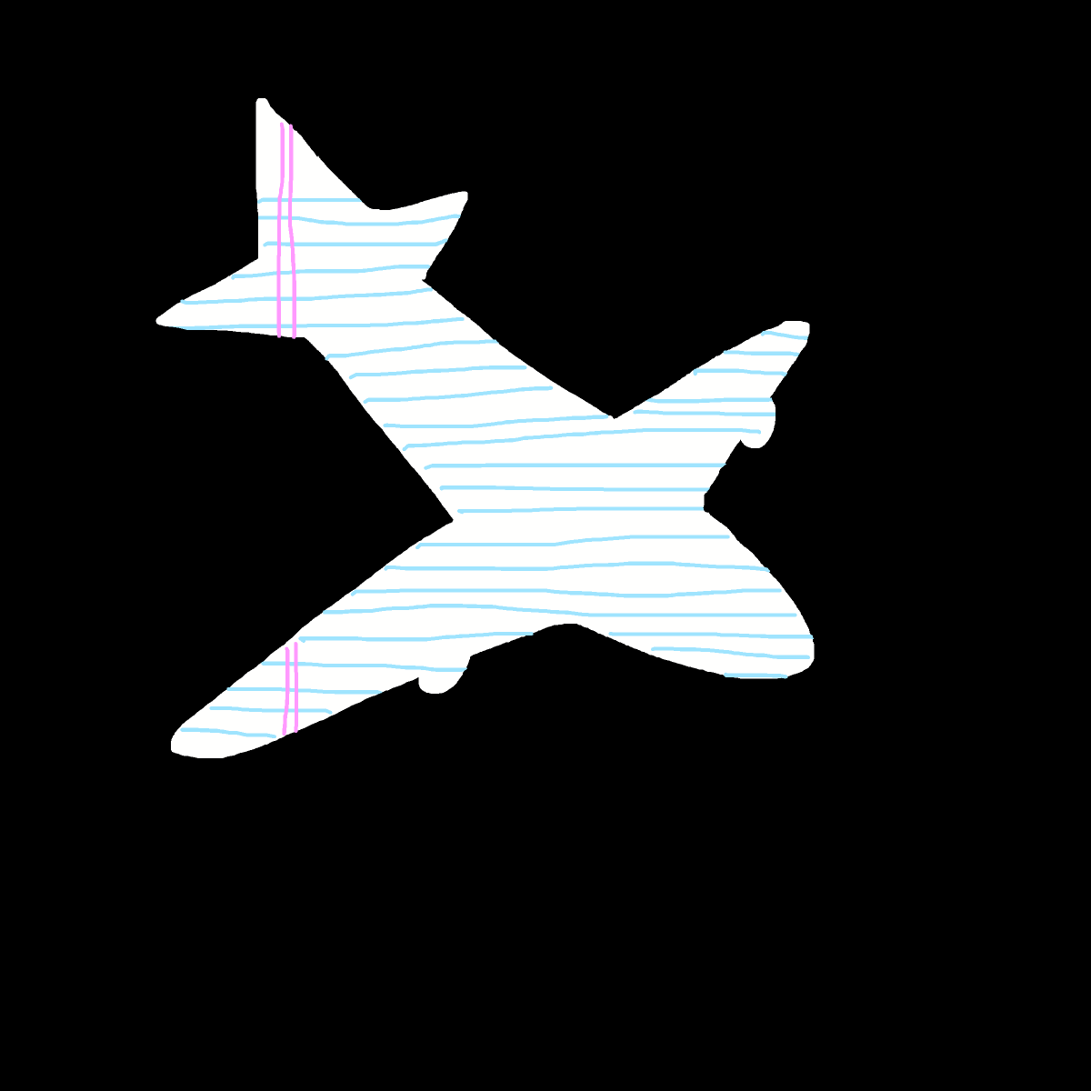 Paper Airplane drawing by koko_b_where