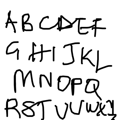 Alphabet drawing by nyca