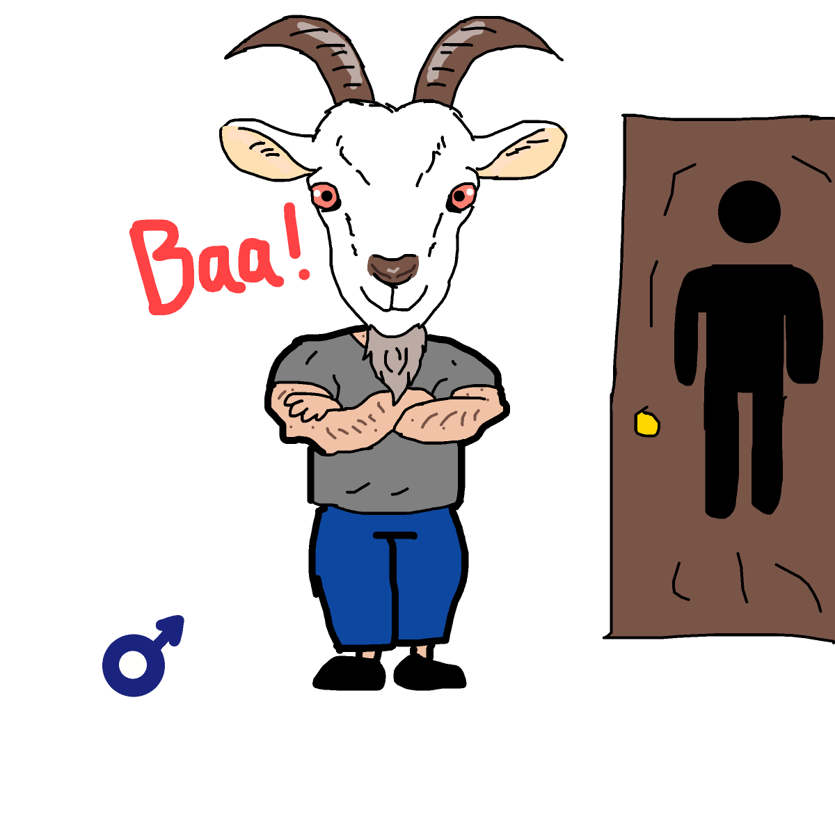 Goatman drawing by dan