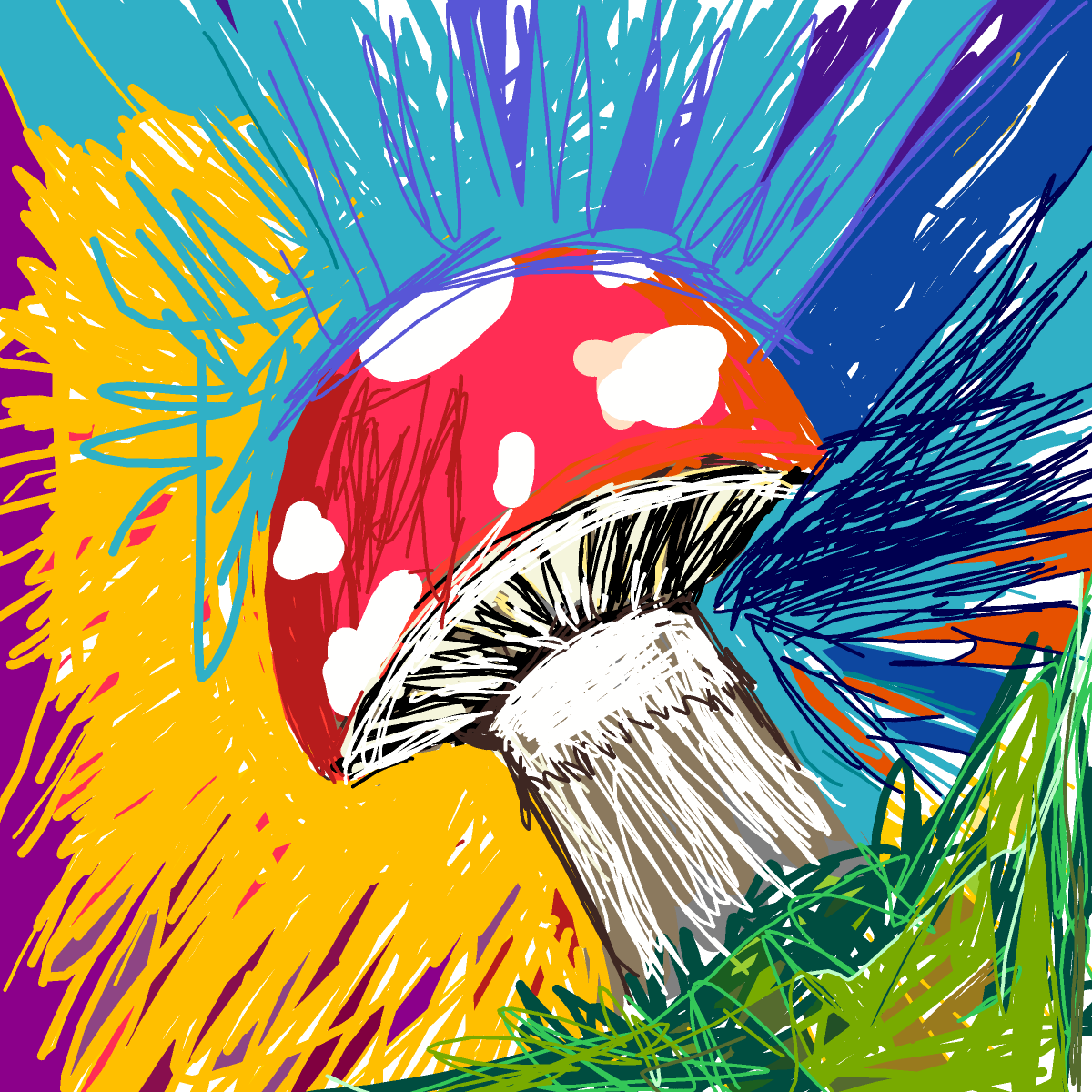 Super Mushroom drawing by Bridgitte