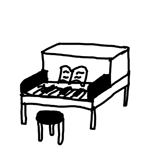 Piano drawing by doublem
