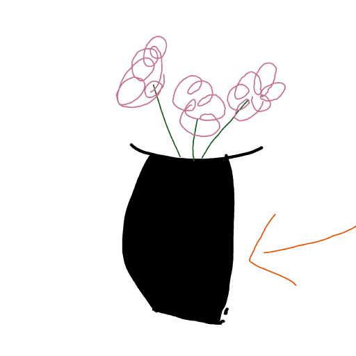 Vase drawing by Shandi