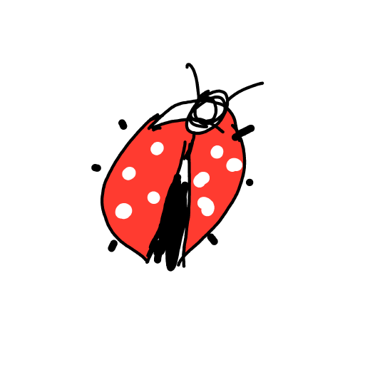 Ladybug drawing by Shew
