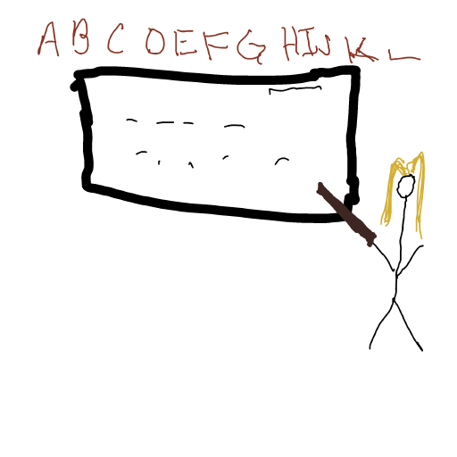 Teacher drawing by oscar