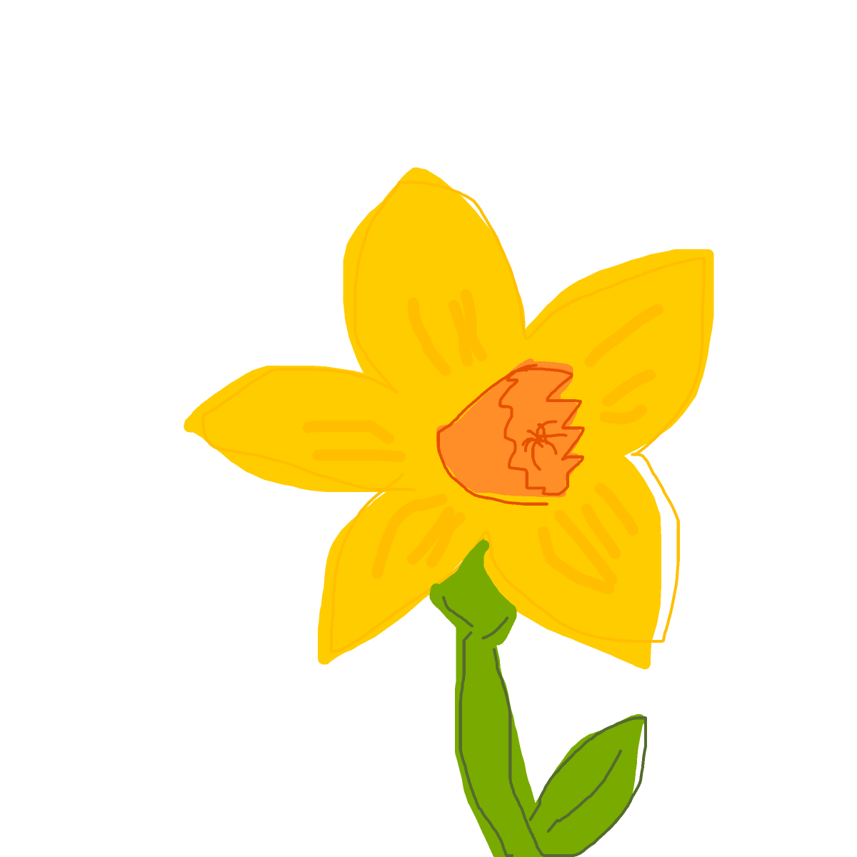 Daffodil drawing by beksss