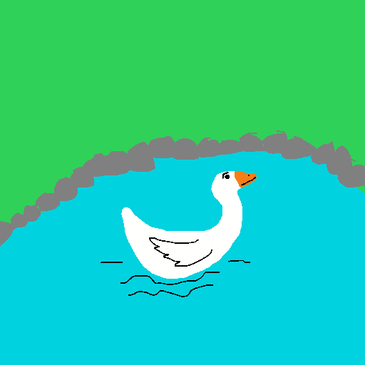 Swan drawing by pancakes palette