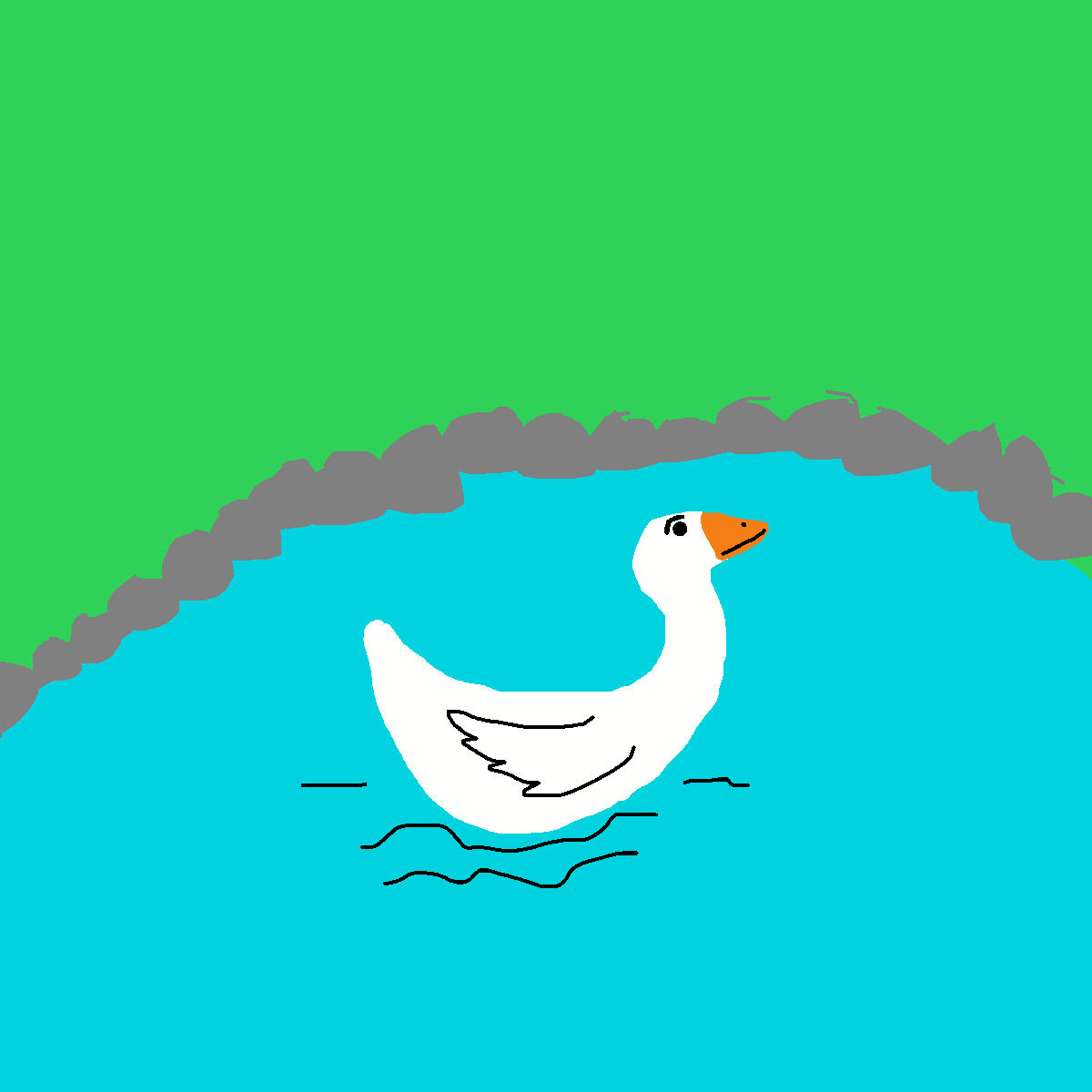 Swan drawing by pancakes palette