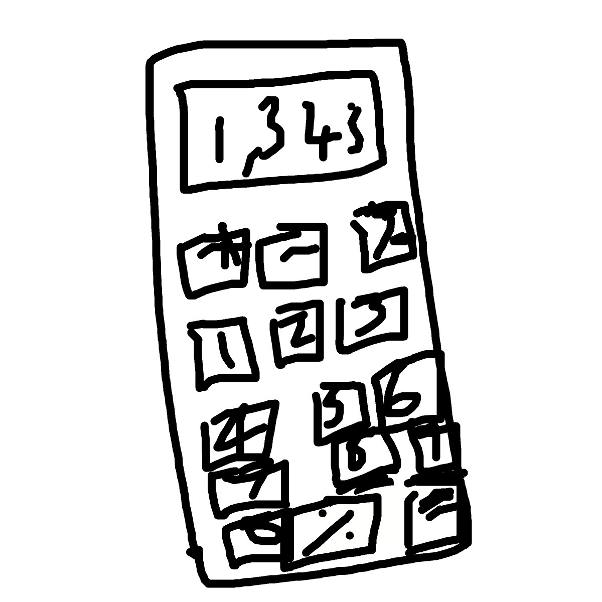 Calculator drawing by fire-quick-wheel