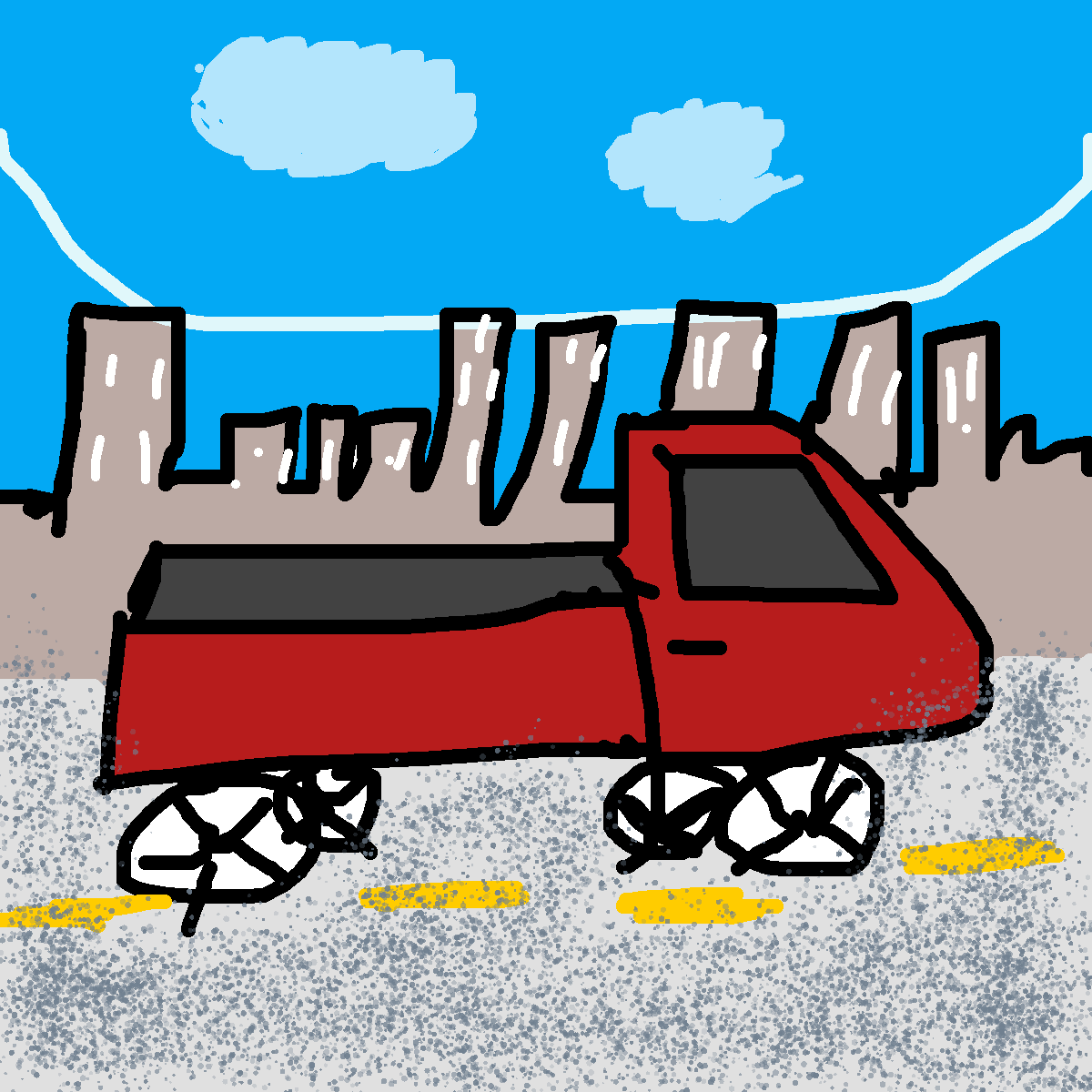 Garbage Truck drawing by bruckerhorror