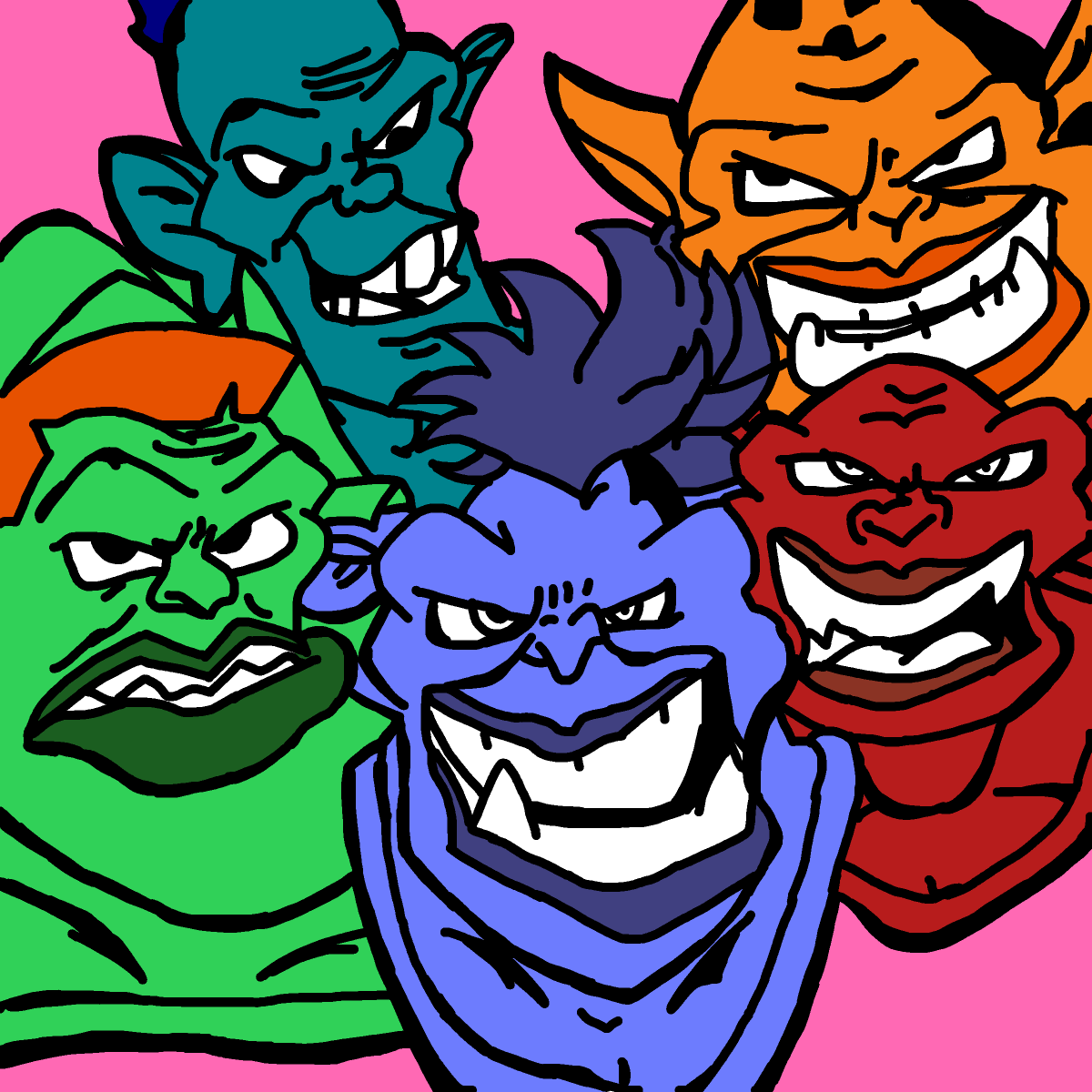 Monstars drawing by monthra