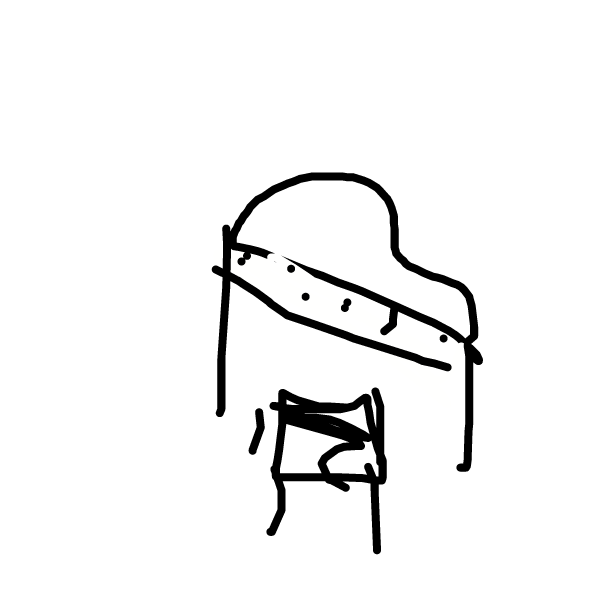 Piano drawing by laiaaaaa