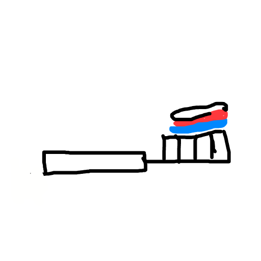 Toothbrush drawing by rose