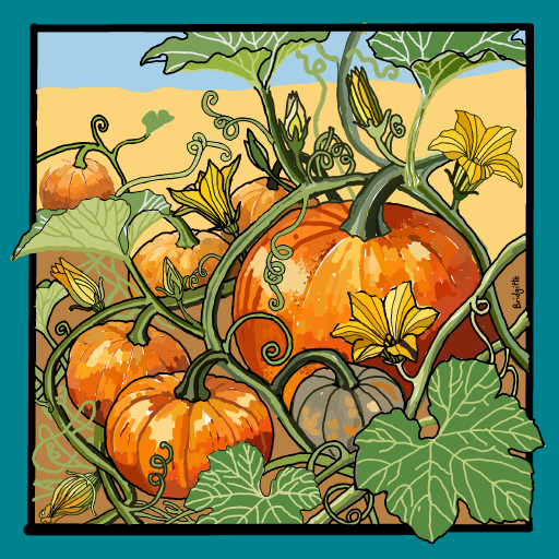 Pumpkin Patch drawing by Bridgitte