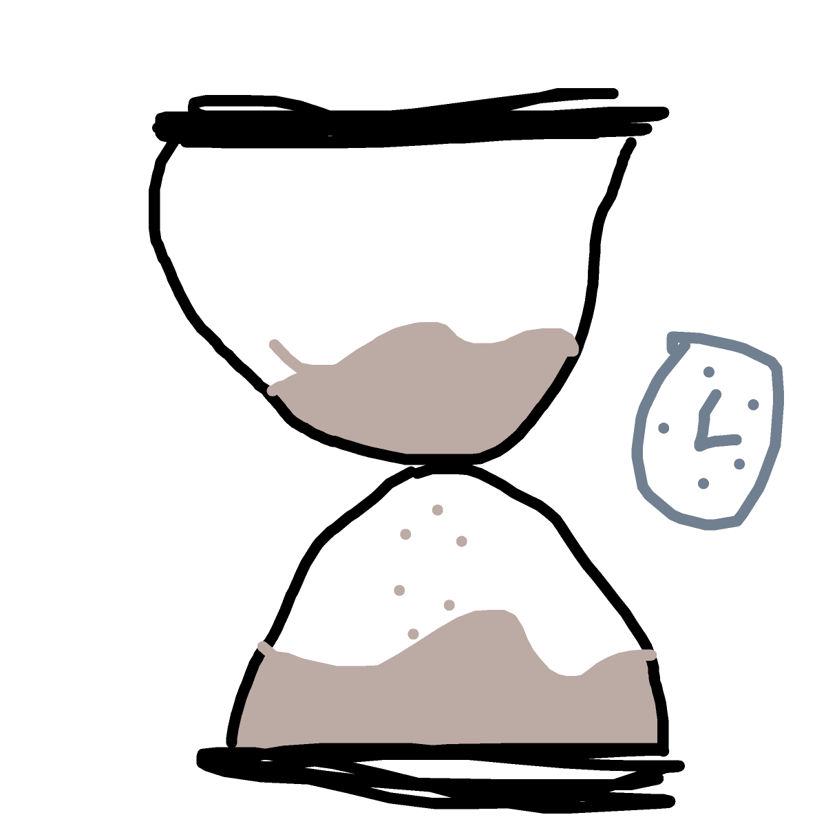 Hourglass drawing by tittychakras