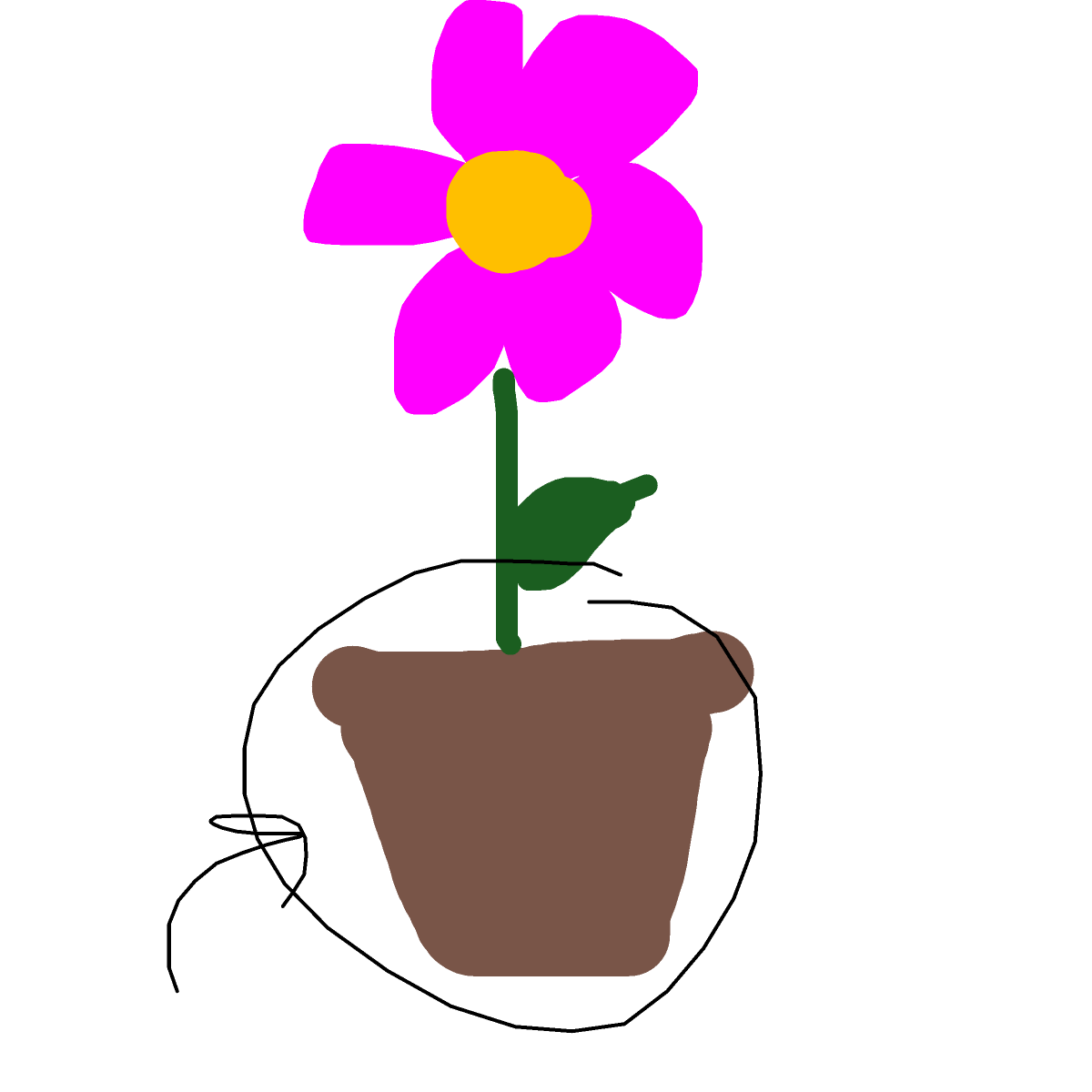Flower Pot drawing by spleenonlean