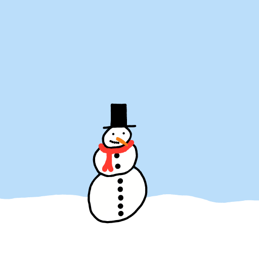 Snowman drawing by Purokushi