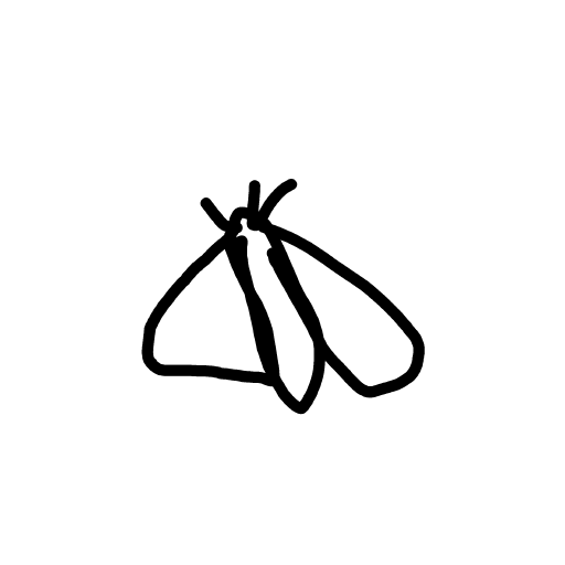 Moth drawing by Burnzy