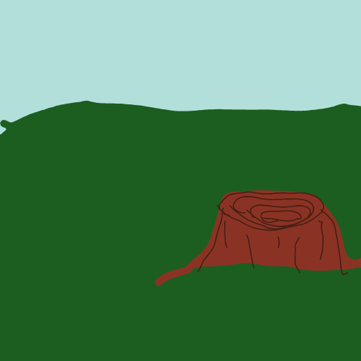 Stump drawing by Shandi