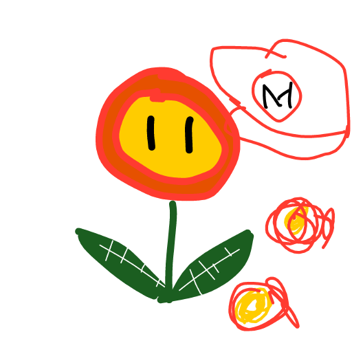 Fire Flower drawing by XP5D