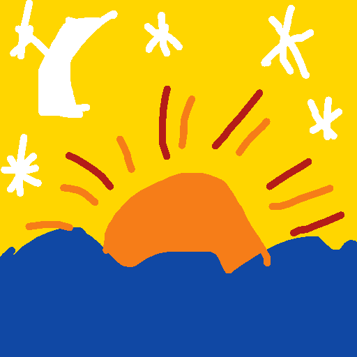 Sunset drawing by gizmo