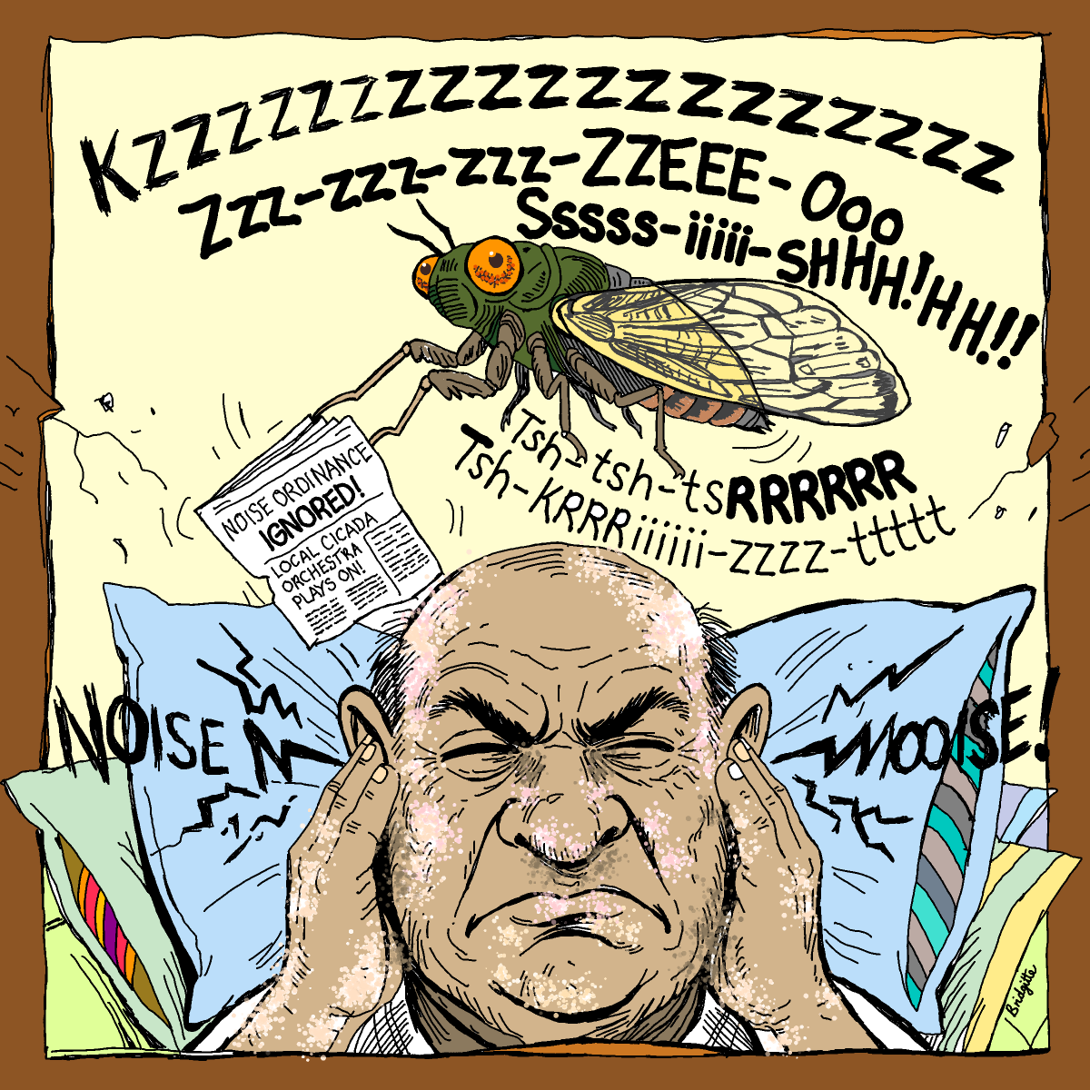 Cicada drawing by Bridgitte