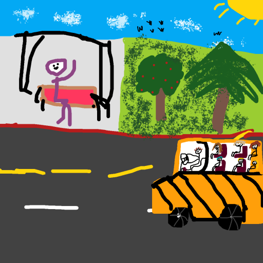 Bus Stop drawing by el fardoni