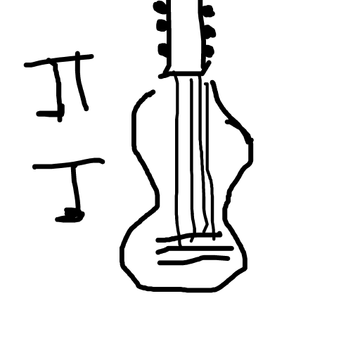Guitar drawing by rose