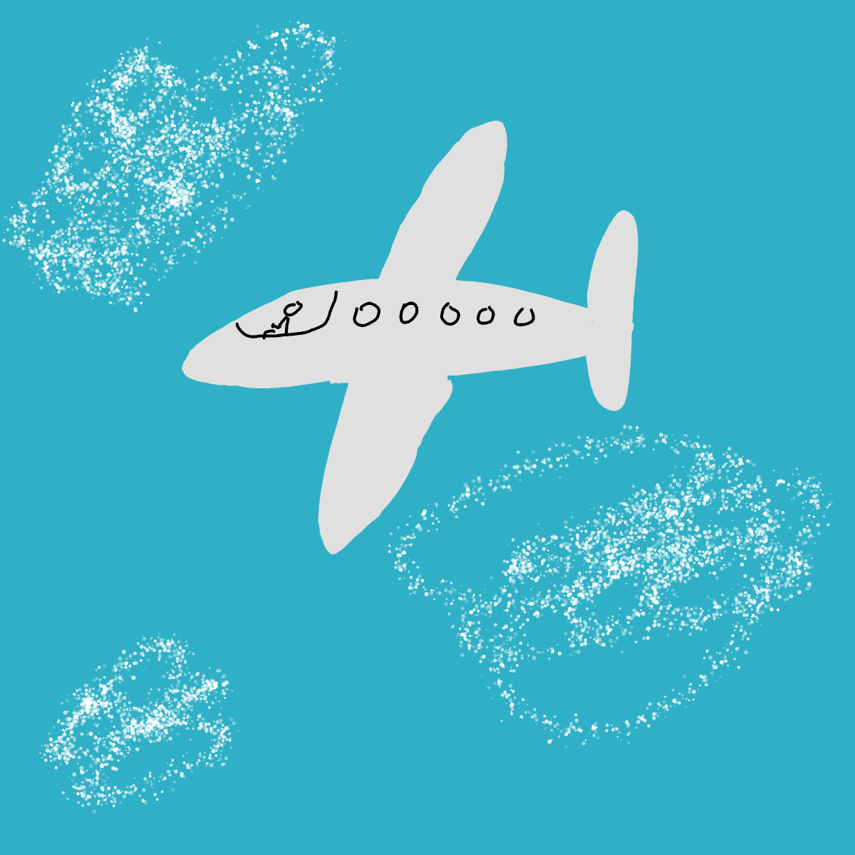 Airplane drawing by Shandi