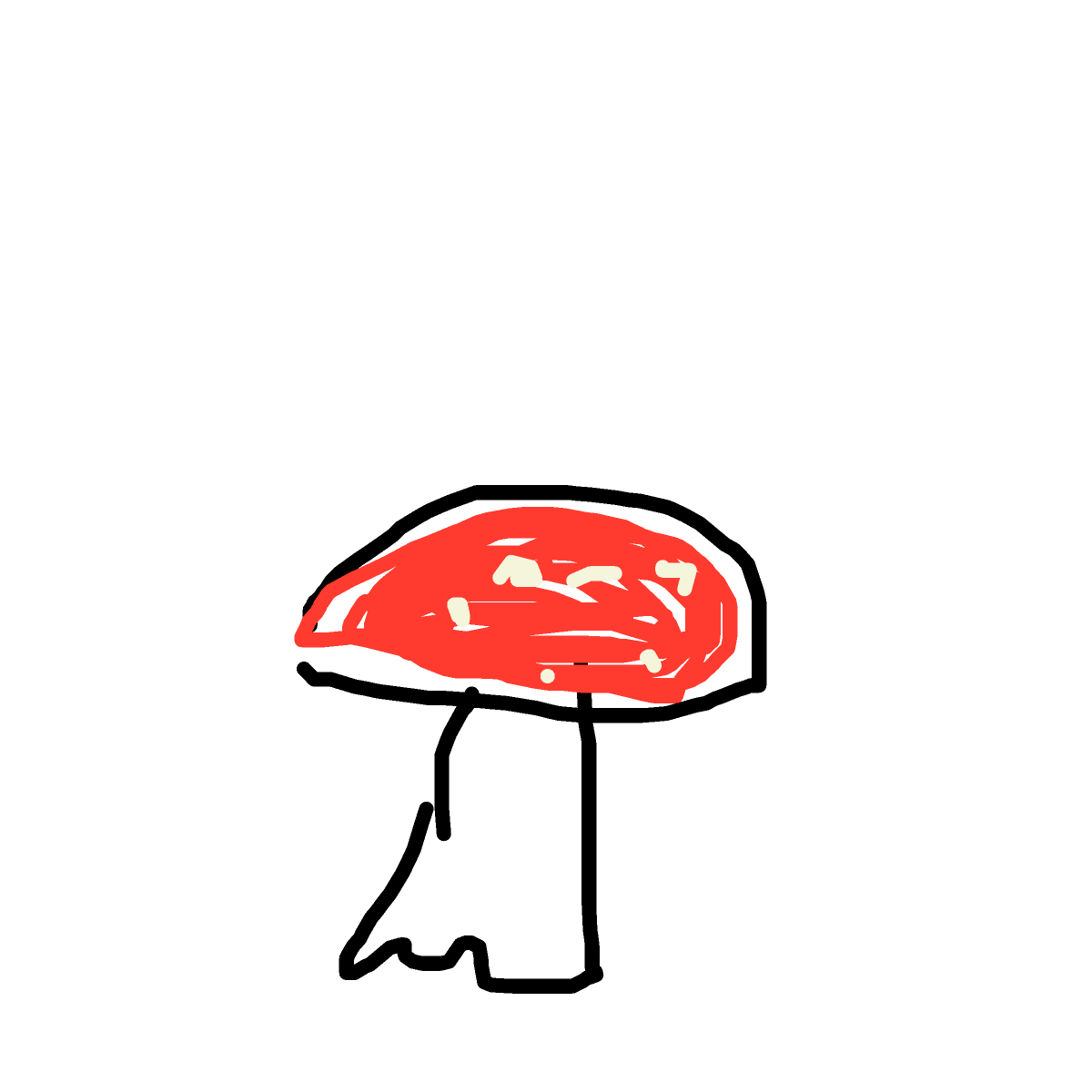 Mushroom drawing by mega-fire-model