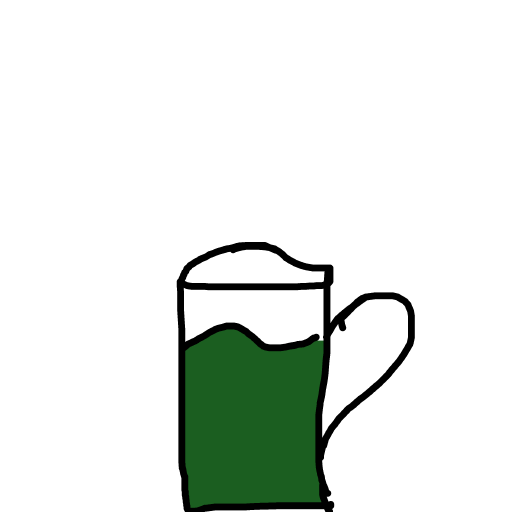 Green Beer drawing by bia