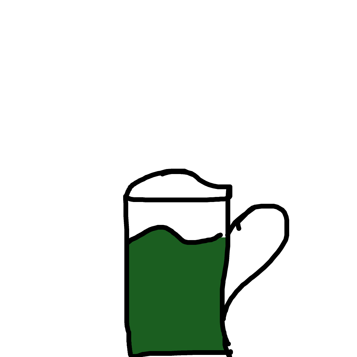Green Beer drawing by bia