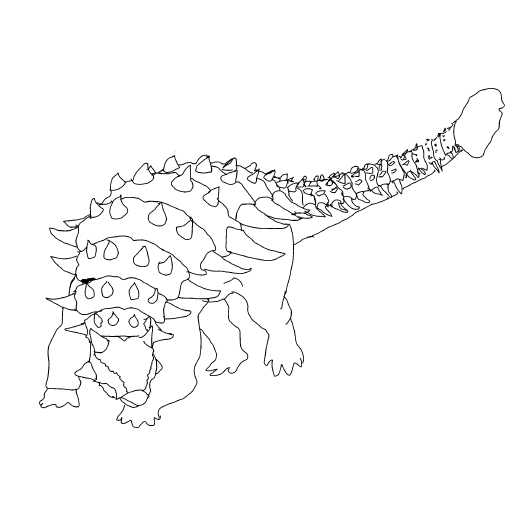 Ankylosaurus drawing by Guardianoflives