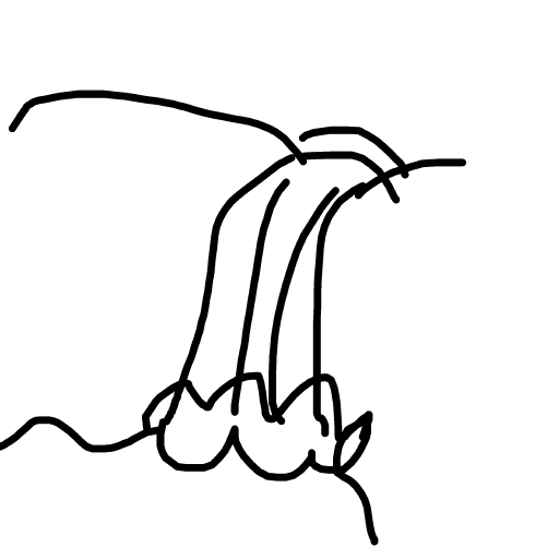 Waterfall drawing by lili