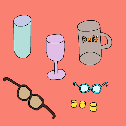 Glasses drawing by krissywissy