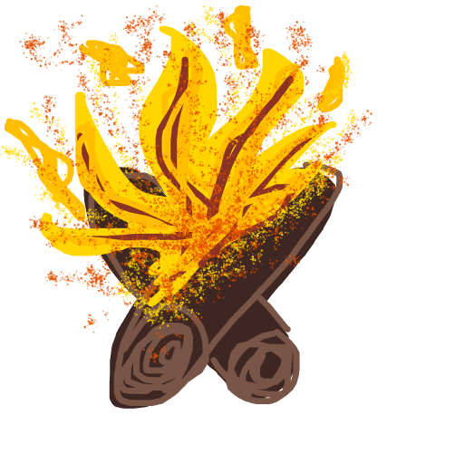 Campfire drawing by spleenonlean