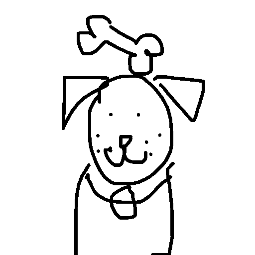 Dog drawing by grou