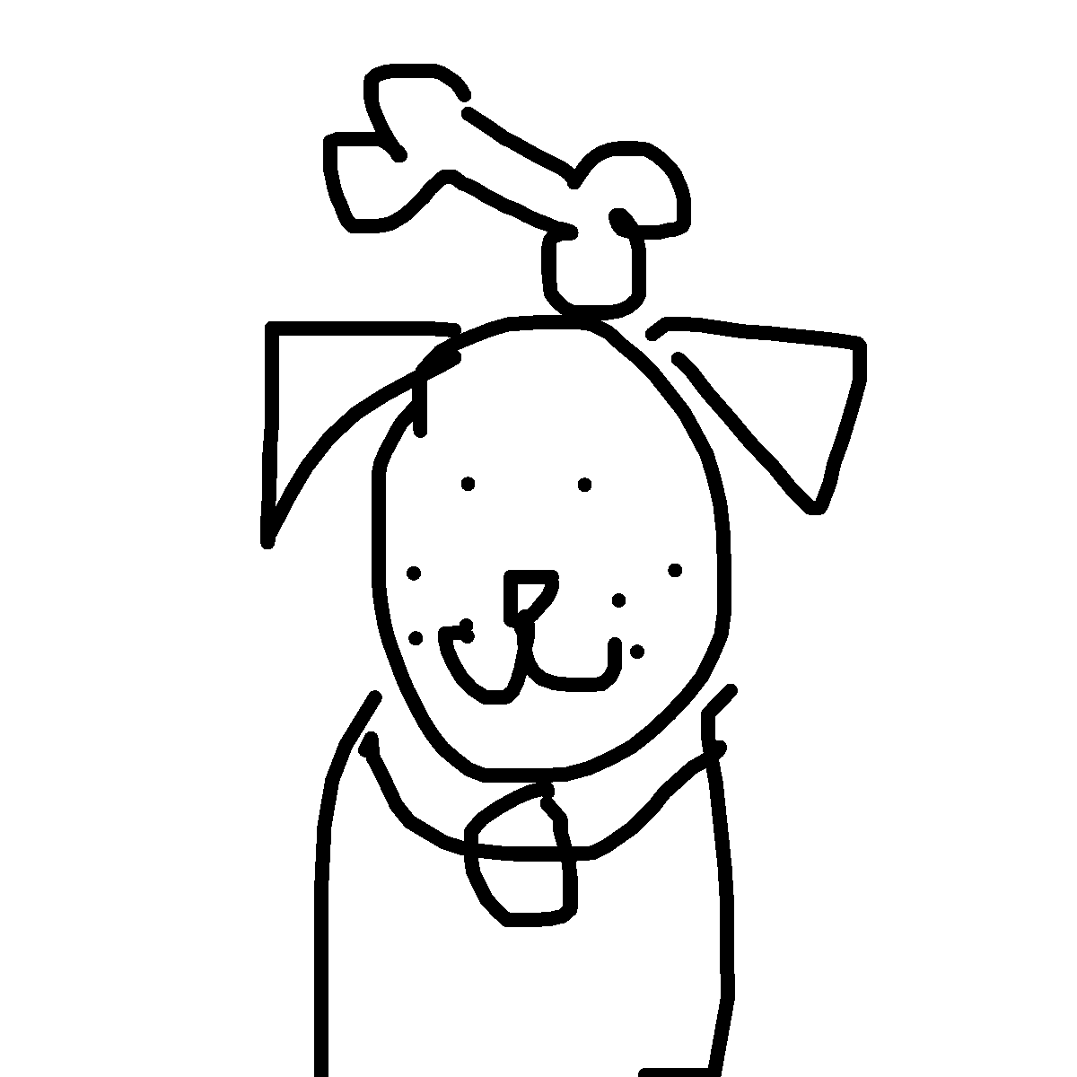 Dog drawing by grou
