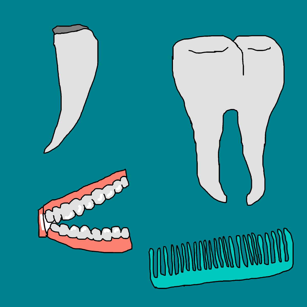 Teeth drawing by krissywissy