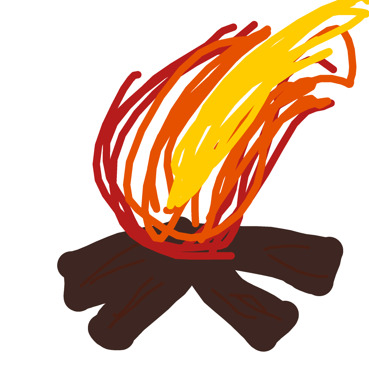 Campfire drawing by Bri3