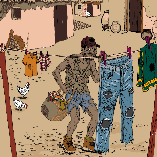 Jeans drawing by Bridgitte