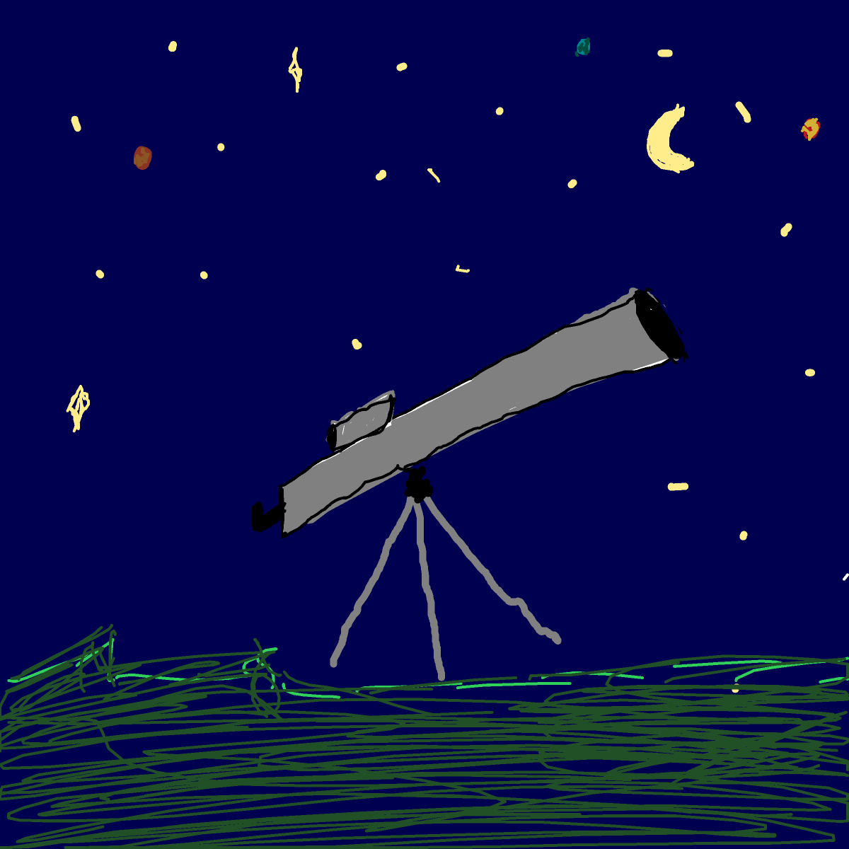Telescope drawing by tris - art _ wow